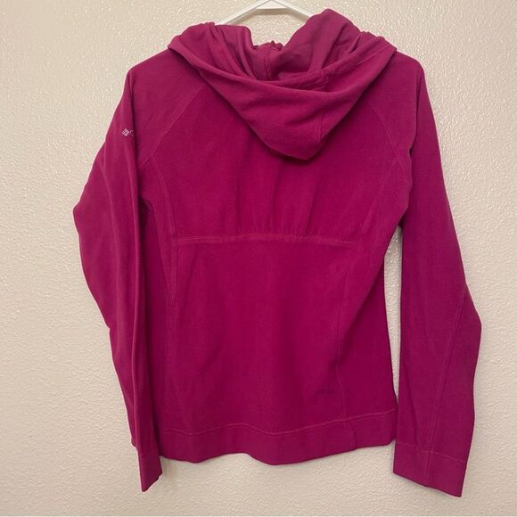 Columbia hot pink lightweight pullover fleece jacket hoodie fuschia M - Picture 2 of 8